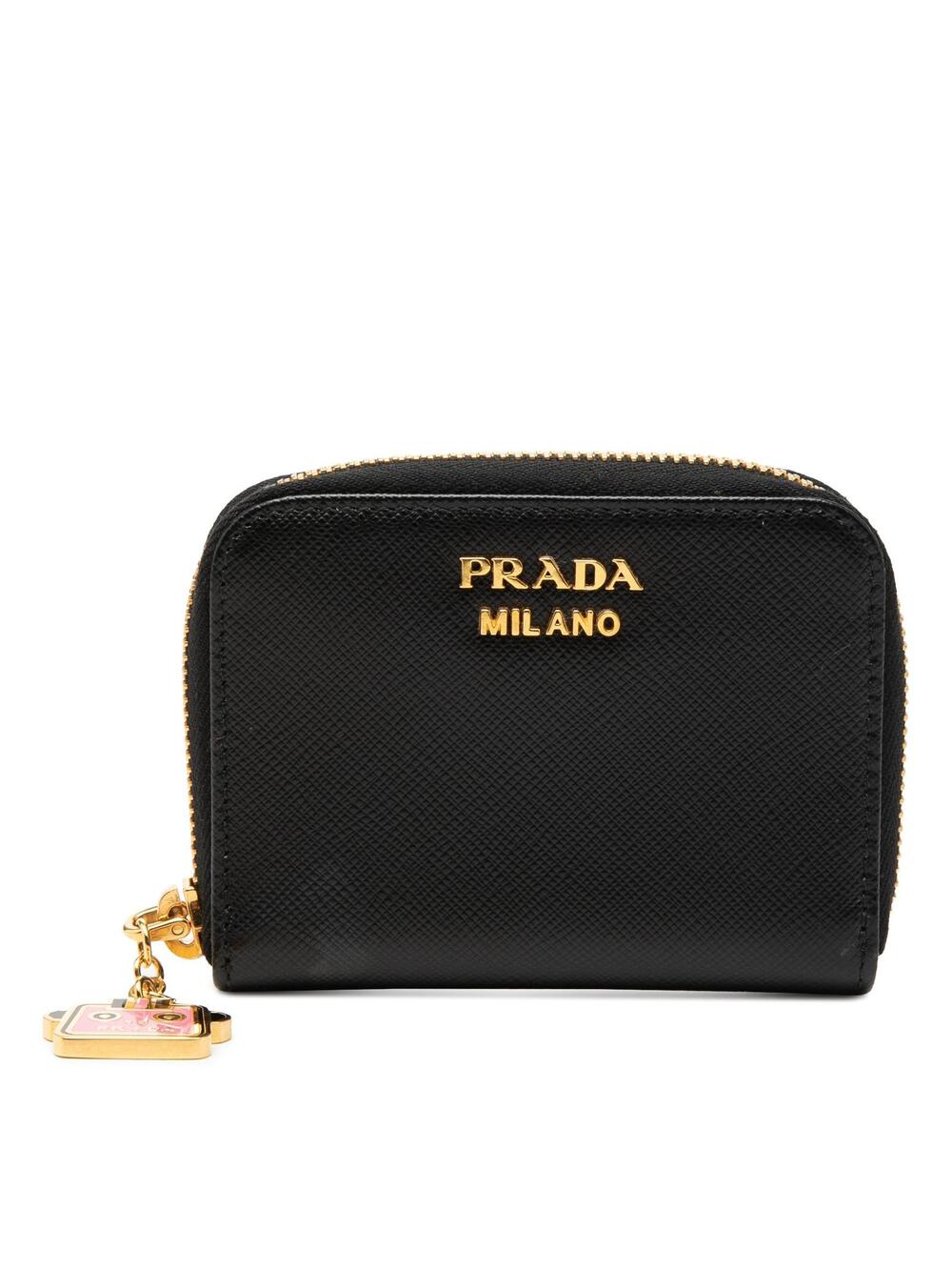 Prada Saffiano Zip Around Coin Pouch #305915P40B